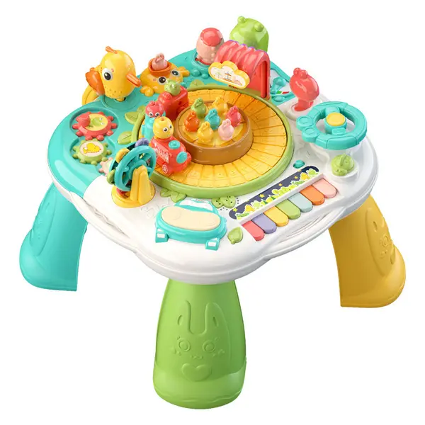 Masuta interactiva bebelusi 2-in-1 - lumini, sunete si multiple activitati