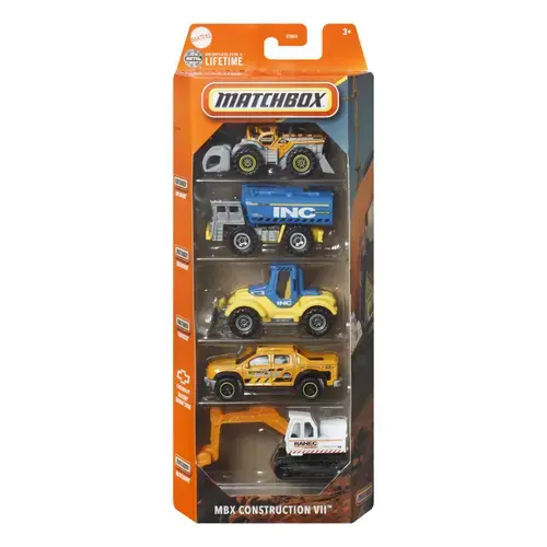 Matchbox Set 5 Masinute Metalice Mbx Construction Vii Scara 1:64