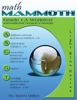 Math Mammoth Grade 1-A Worktext, International Version (Canada), Paperback/Maria Miller