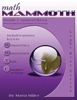 Math Mammoth Grade 1 Answer Keys, International Version (Canada), Paperback/Maria Miller