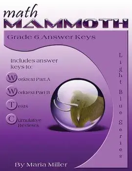 Math Mammoth Grade 6 Answer Keys, Paperback/Maria Miller