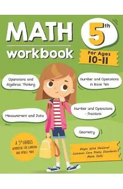 Math Workbook Grade 5 (Ages 10-11): A 5th Grade Math Workbook For Learning Aligns With National Common Core Math Skills - Tuebaah