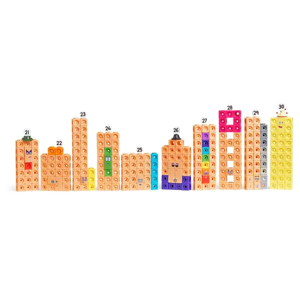 MathLink Cubes Numberblocks in romana Set de activitati de la 21 - 30