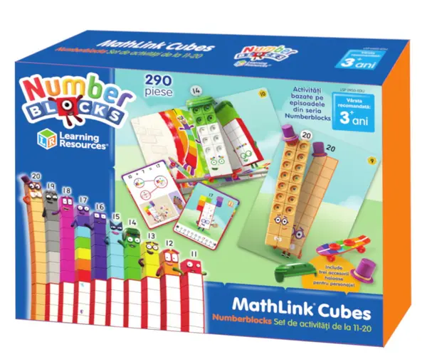 MathLink Cubes Numberblocks in romana - Set de activitati de la 11 - 20