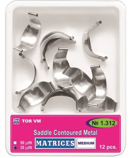 Matrici metalice conturate medium subgingivale 12 bucati №1 TorVM