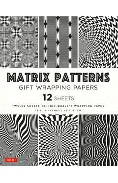 Matrix Patterns Gift Wrapping Papers - 12 Sheets: 18 X 24 Inch (45 X 61 CM) Wrapping Paper - Tuttle Studio