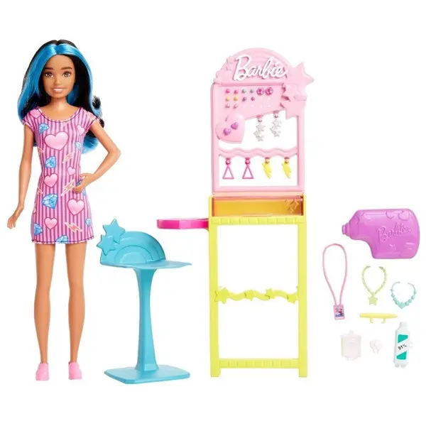 MATTEL Barbie Skipper Big Babysitting Adventure First Jobs Ear Piercer,3 ani+