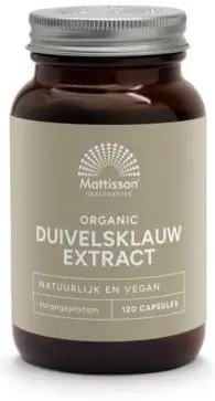 Mattisson Healthstyle Extract organic de gheară diavolului, 300 mg, 120 capsule