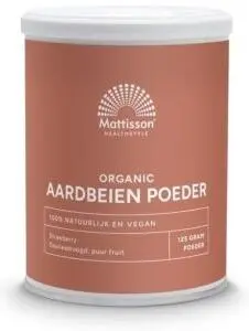 Mattisson Healthstyle Pudră Organică de Căpșuni, 125 g