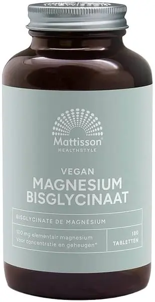 Mattisson Healthstyle Vegan Magnesium Bisglycinate, 180 tablete
