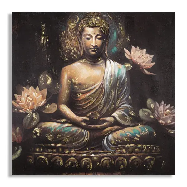 Mauro Ferretti Pictura Pe Pânză Buddha -A- cm 100X3X100 | Aosom Romania