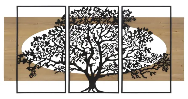 Mauro Ferretti Set 3 Bucati Panou De Perete cm 176X2X90 (63X2X90-50X2X90) | Aosom Romania