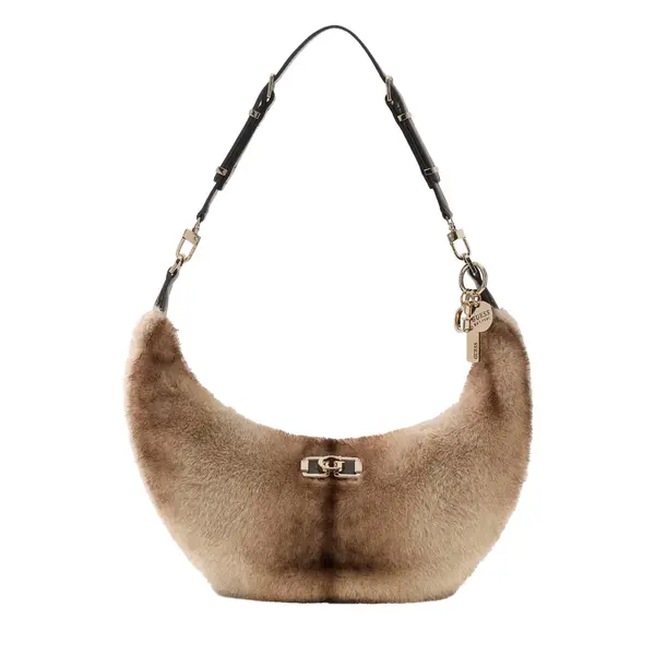 Mavis faux-fur hobo bag espresso