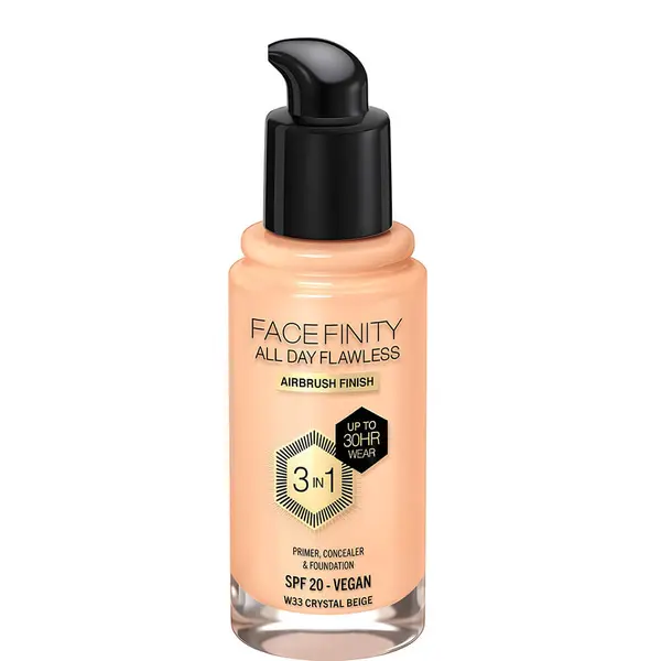 Max Factor Facefinity 3-in-1 Vegan Foundation SPF 20 - 33 Crystal Beige