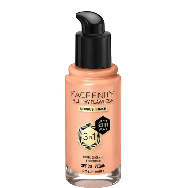Max Factor Facefinity 3-in-1 Vegan Foundation SPF 20 - 77 Soft Honey