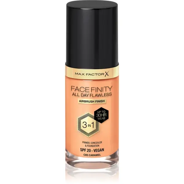 Max Factor Facefinity All Day Flawless machiaj persistent SPF 20 culoare 85 Caramel 30 ml
