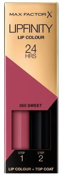 Max Factor Lipfinity Ruj lichid de lungă durată, 055 Sweet, 2.3 ml