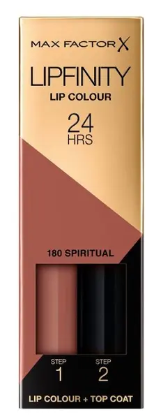Max Factor Lipfinity Ruj lichid de lungă durată, 180 Spiritual, 2.3 ml