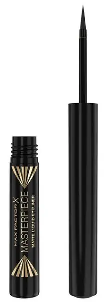 Max Factor Masterpiece Creion de ochi lichid Matte, 01 Black, 1.7 ml