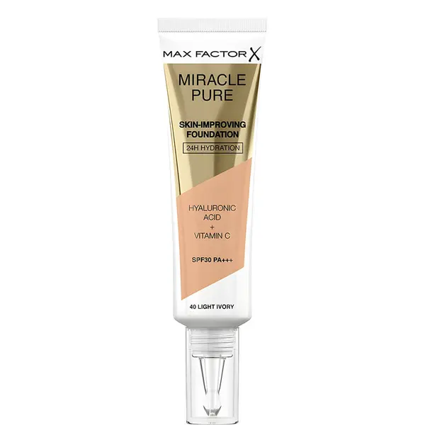 Max Factor Miracle Pure Skin Long-Lasting Foundation SPF 30 30ml - 040 Light Ivory