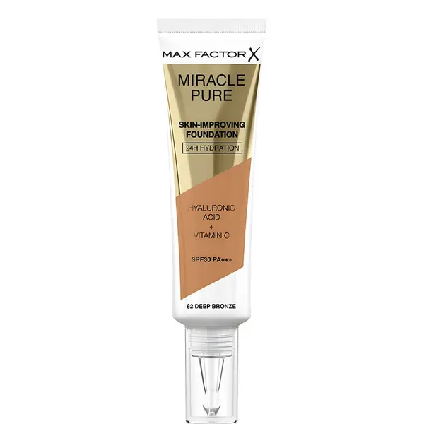 Max Factor Miracle Pure Skin Long-Lasting Foundation SPF 30 30ml - 082 Deep Bronze