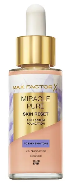 Max Factor Miracle PureSer fond de ten 2 în 1 , 10-30 Fair, 30 ml