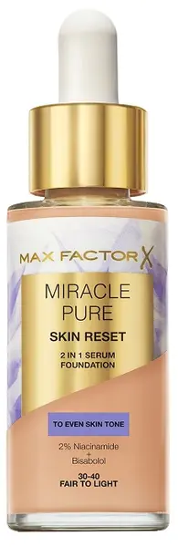 Max Factor Miracle PureSer fond de ten 2 în 1 , 30-40 Fair-Light, 30 ml