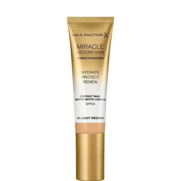 Max Factor Miracle Second Skin Hybrid Foundation SPF20 - 04 Light Medium