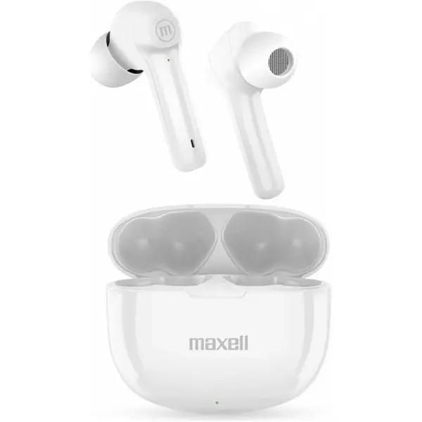 MAXELL Casti Telefon Maxell Dynamic+, Wireless, cu carcasa de incarcare Bluetooth, Alb