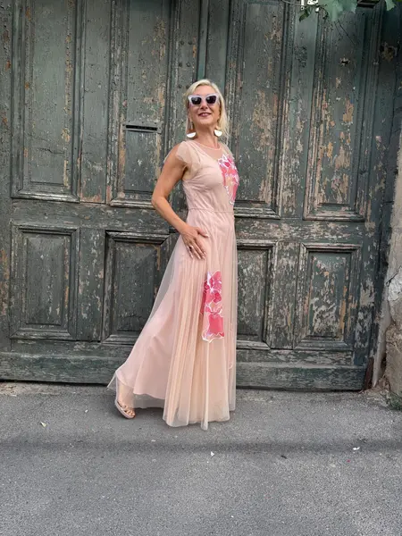 MaxMara Rochie roz cu print floral - M INTL