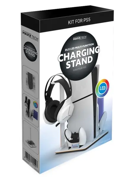 Maxx Tech Ps5 Dlx Led Mult-functional Stand