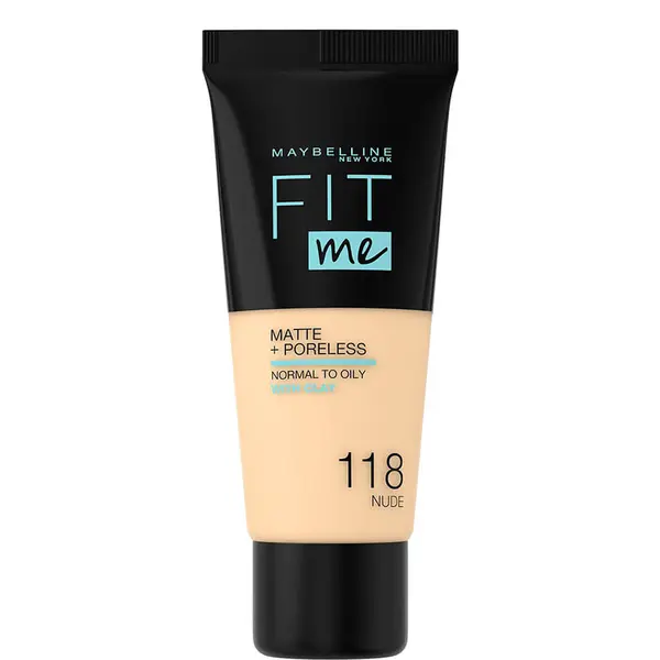 Maybelline Matte + Poreless Foundation (Normal to Oily Skin) - 118 Nude