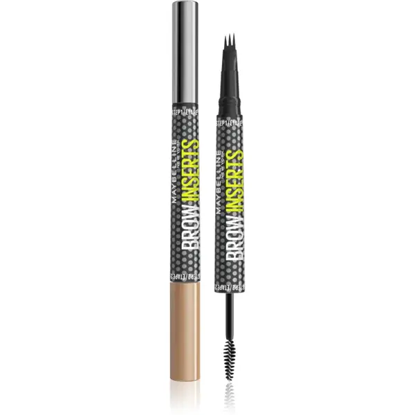 MAYBELLINE NEW YORK Brow Inserts creion pentru sprancene perie 2 in 1 culoare 01 Blonde 1.25 ml