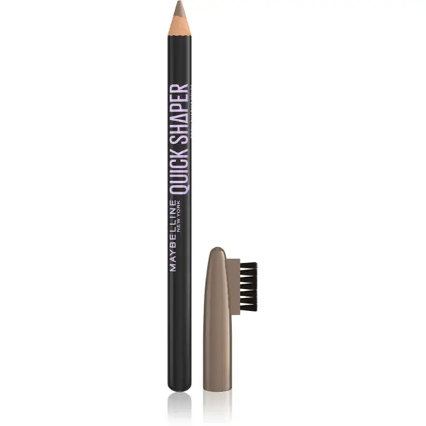 MAYBELLINE NEW YORK Quick Shaper creion sprâncene precise cu pensula culoare 03 Soft Brown 1 buc