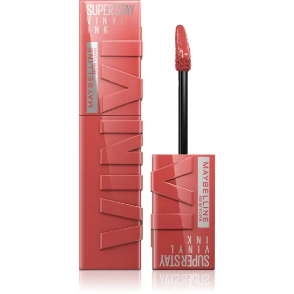 MAYBELLINE NEW YORK SuperStay Vinyl Ink Ruj de buze lichid, de lunga durata 15 PEACHY 4.2 ml