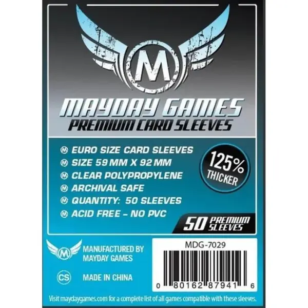 Mayday Premium Euro Card Sleeves - 59x92mm