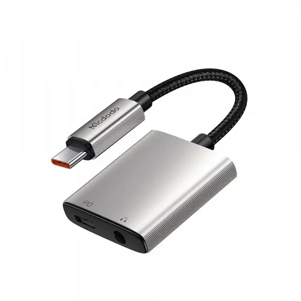 Mcdodo Adaptor Audio USB-C - USB-C / 3.5mm McDodo CA-5050 Wales, Gri