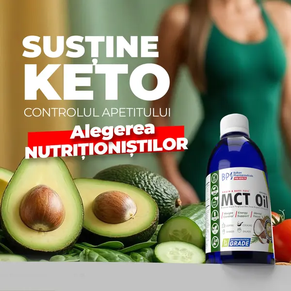 MCT Oil, Sursă de Energie Rapidă și Suport Metabolic, 500 ml.