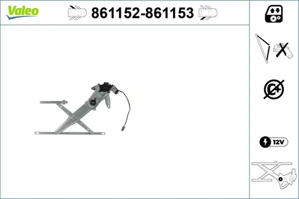 Mecanism actionare geam spate stanga (electric, fara motor) potrivit TOYOTA RAV 4 I 01.94-06.00
