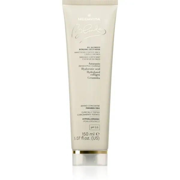 Medavita Blondie All Blondes Bonding Deep Mask mască fortifiantă pentru păr vopsit 150 ml