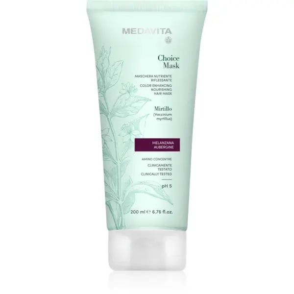 Medavita Choice Enhancing Nourishing Hair Mask Aubergine masca hranitoare pentru păr vopsit 200 ml