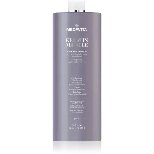 Medavita Keratin Miracle Sleek Hair Shampoo sampon pentru indreptarea parului 1250 ml