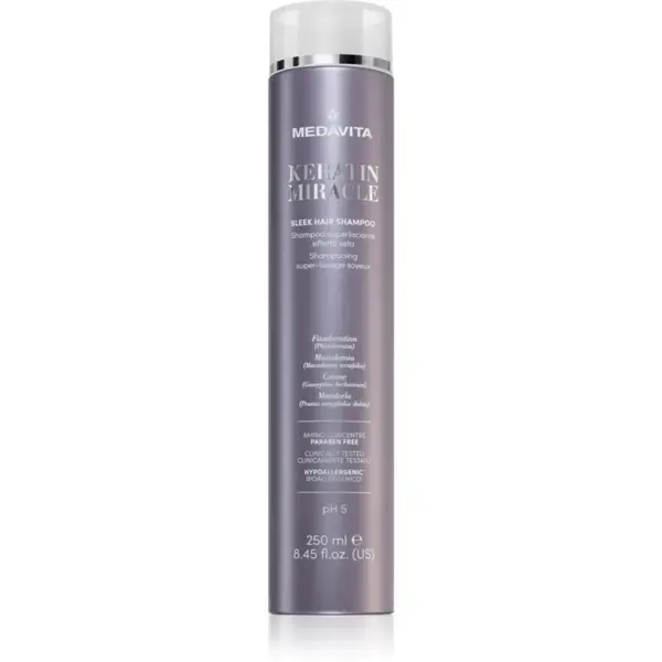 Medavita Keratin Miracle Sleek Hair Shampoo sampon pentru indreptarea parului 250 ml