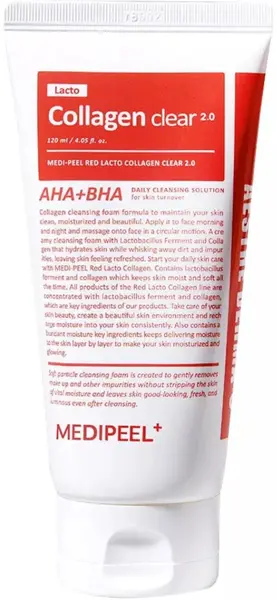 Medi-Peel Red Lacto Collagen Spumă de curățare facială, 300 ml