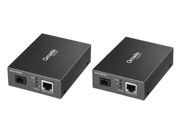 Media convertoare, single mode, 1 modul 1x RJ45 1000MB/s si 1 modul 1x RJ45 1000MB/s, 2-20km, 1310-1550 nm Tx, Tp-Link Omada KIT-MC212/211CS-20