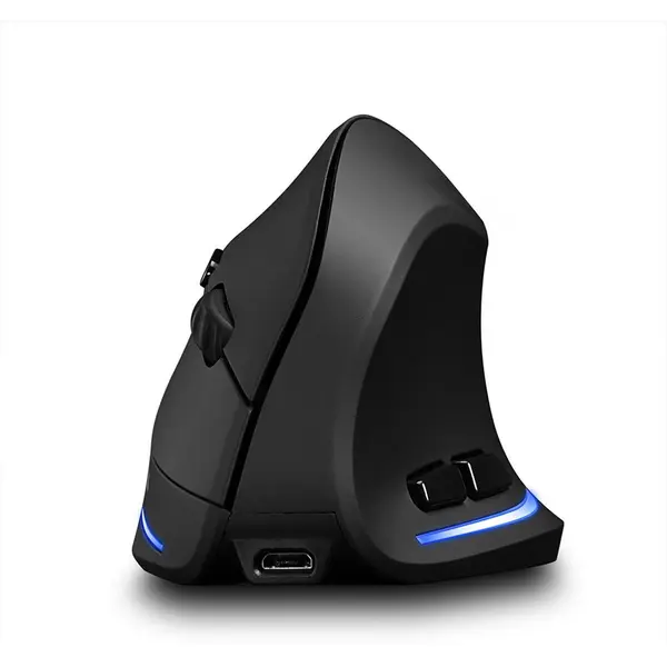MEDIA TECH Mouse optic Reincarcabil Vertical Media-Tech VERTIC RF MT1123, Wireless, 5 butoane, Iluminat, Negru