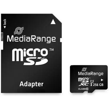 MediaRange Card de memorie MediaRange MR946, 256GB, UHS-I, Clasa 10, cu adaptor SD