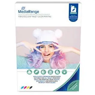 MediaRange Hartie foto pentru imprimante cu jet de cerneala MediaRange MRINK103, A4, 220g, 100 coli