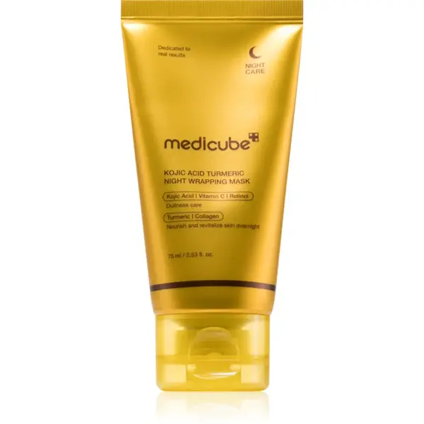medicube Kojic Acid Tumeric Night Wrapping Mask mască iluminatoare pentru ten mat și neuniform pentru noapte 75 ml