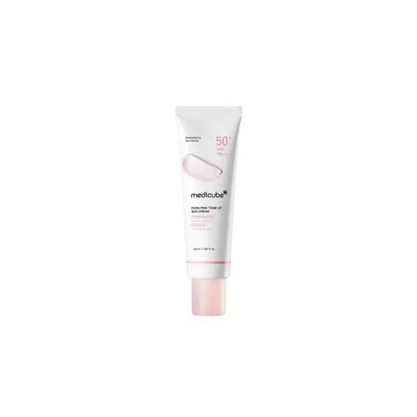 Medicube Pdrn Pink Tone Up Sun Cream SPF50+ Cremă de protecție solară cu efect de uniformizare a tenului Volum 50 ml